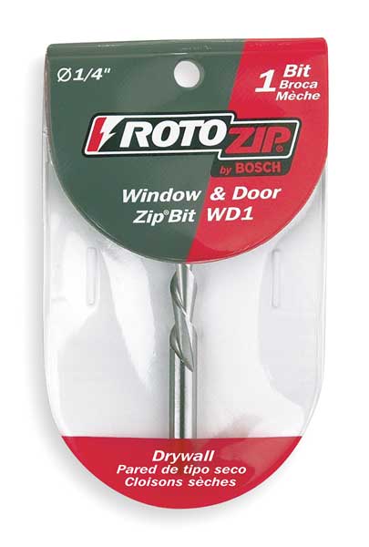 Window/Door Bit, 1/4 In. Dia., HSS