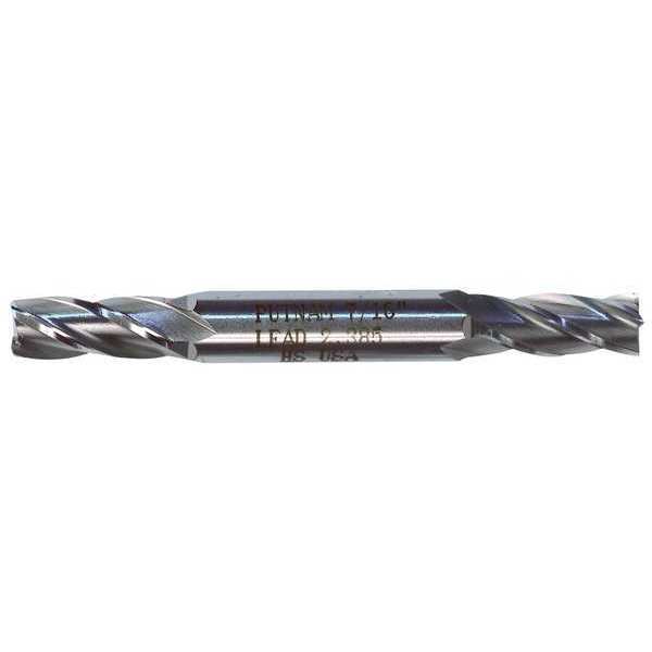 4-Flute HSS Center Cutting Square Double End Mill Cleveland HD-4C Bright 5/8x5/8x1-3/8x5
