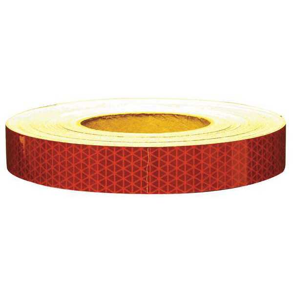 Reflective Tape, W 1 In, L 50 Yd, Red