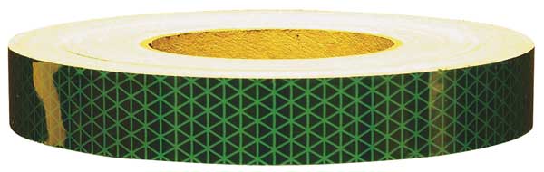 Reflective Tape, W 1 In, Green