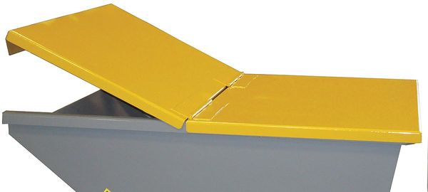 Hopper Lid, Gray, Fits 2 cu. yd.