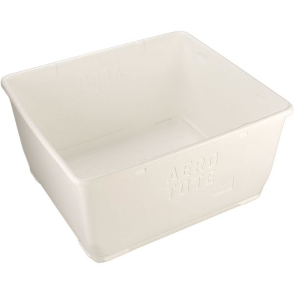 White Stacking & Nesting Tote Tub, Plastic, 17.5 cu ft Volume Capacity