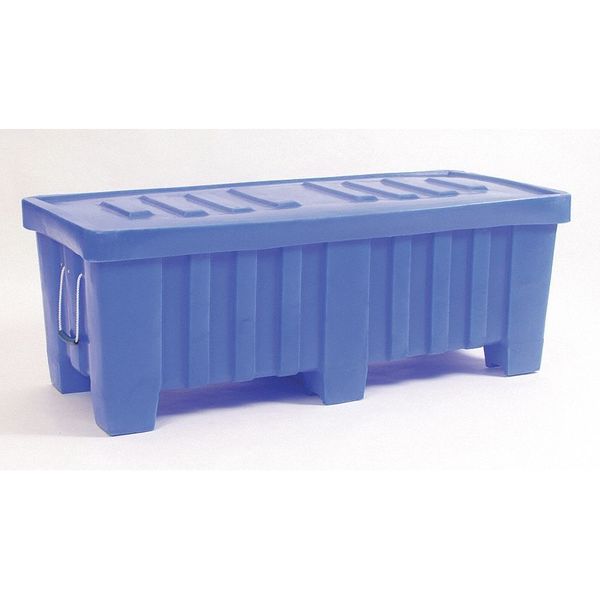 Orange Bulk Container, Plastic, 7 cu ft Volume Capacity