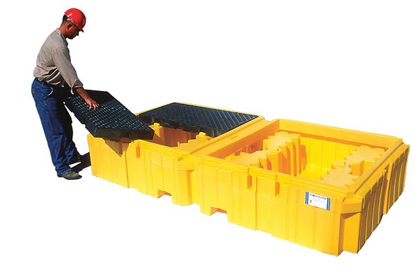 Twin IBC Containment Unit, 535 gal Spill Capacity, 8000 lb., Polyethylene