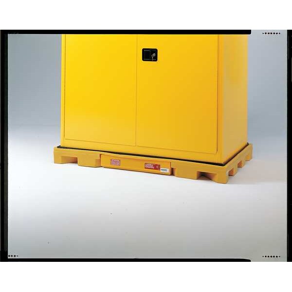 Safety Cabinet Spill Containment Sump, 93 gal Spill Capacity, 1,500 lb, Polyethylene