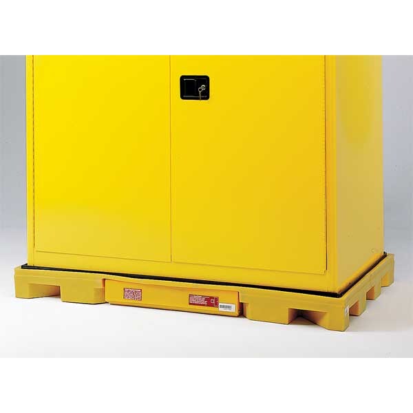 Safety Cabinet Spill Containment Sump, 93 gal Spill Capacity, 1,500 lb, Polyethylene