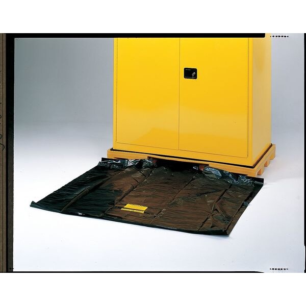 Safety Cabinet Spill Containment Sump, 93 gal Spill Capacity, 1,500 lb, Polyethylene