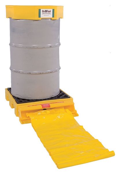 Drum Spill Containment Pallet, 88 gal Spill Capacity, 2 Drum, 3000 lb., Polyethylene