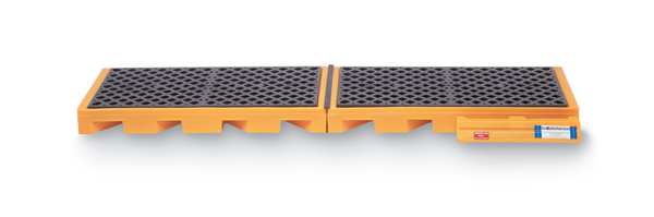 Spill Pad, 110 gal Spill Capacity, 4 Drum, 6000 lb., Polyethylene