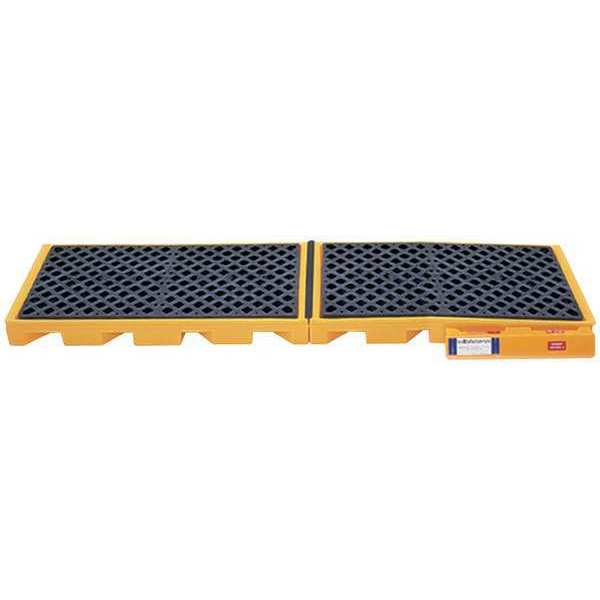 Spill Pad, 110 gal Spill Capacity, 4 Drum, 6000 lb., Polyethylene