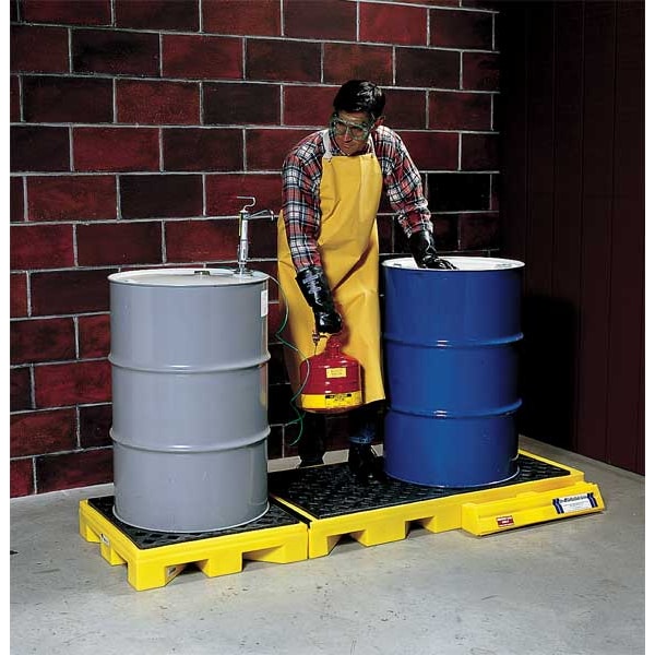 Drum Spill Containment Pallet, 66 gal Spill Capacity, 6 Drum, 9000 lb., Polyethylene
