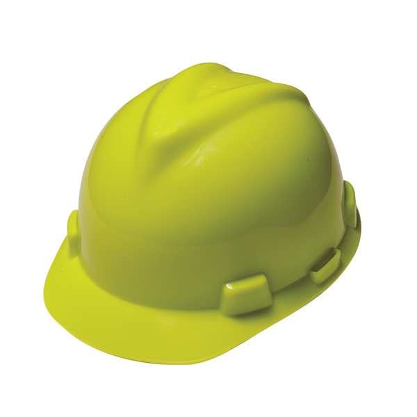 V-Gard Full Brim Hard Hat, Slotted, Type 1, Class E, Fas-Trac Ratchet Suspension, White