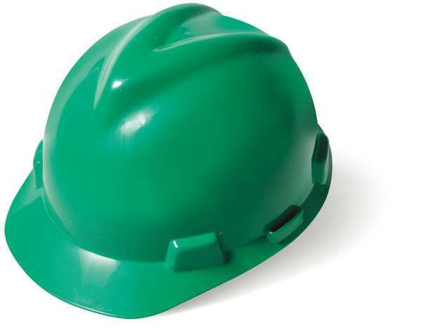 V-Gard Front Brim Hard Hat, Type 1, Class E, Ratchet (4-Point), Blue