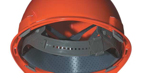 V-Gard Front Brim Hard Hat, Type 1, Class E, Ratchet (4-Point), Blue