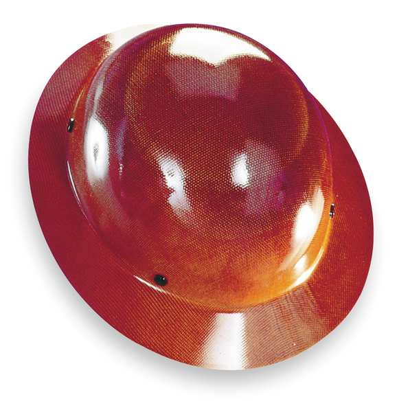 Skullgard Full Brim Hard Hat, Type 1, Class G, Fas-Trac III Ratchet Suspension (4-Point), Brown