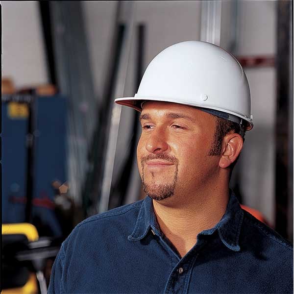 Front Brim Hard Hat, Type 1, Class G, Ratchet (4-Point), Brown
