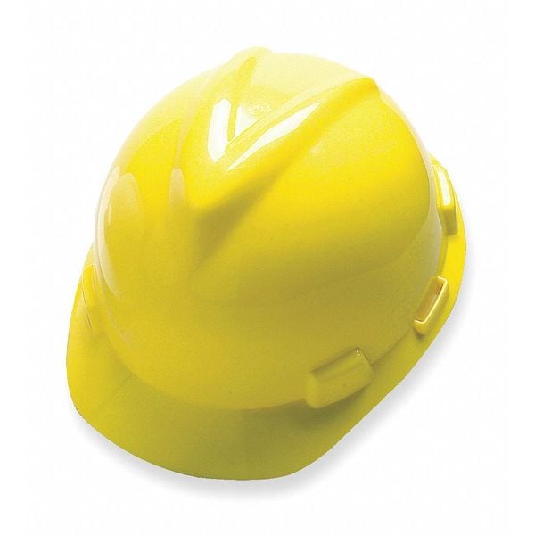 Front Brim Hard Hat, Type 1, Class E, Ratchet (4-Point), Yellow
