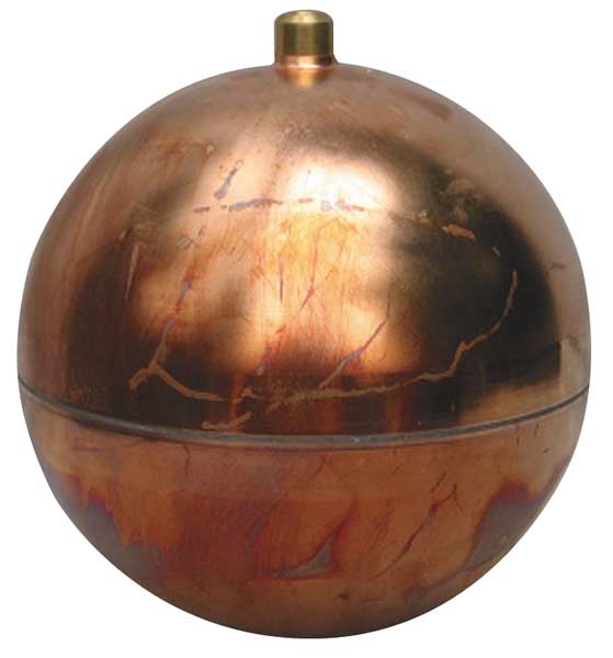 Float Ball, Round, Copper, 7 In