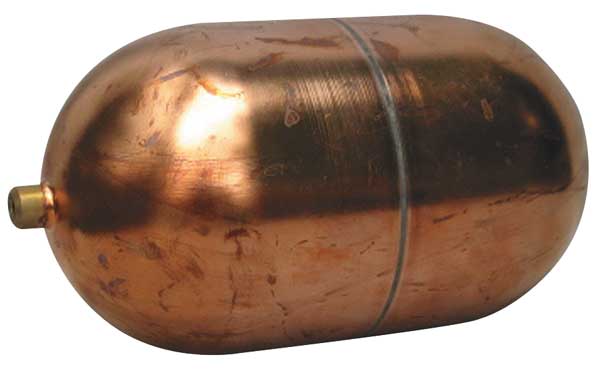 Float Ball, Oblong, Copper, 3 In