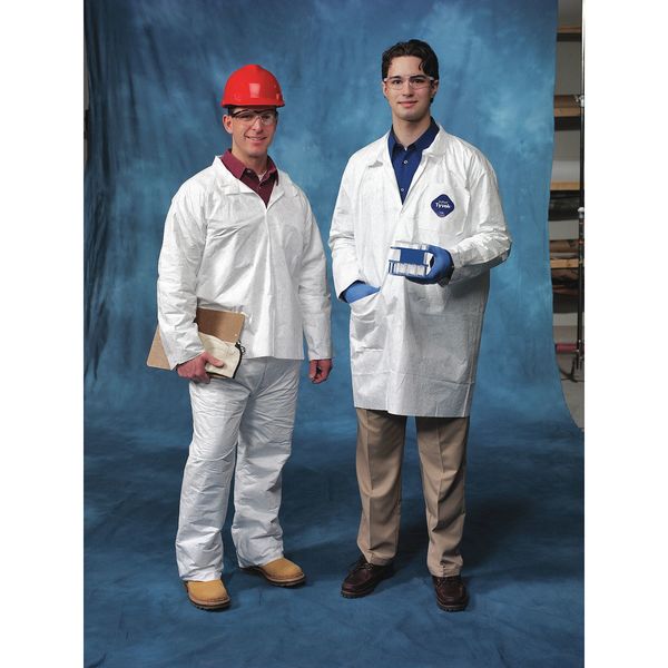 Tyvek 400 Disp. Lab Coat, L, White, PK30