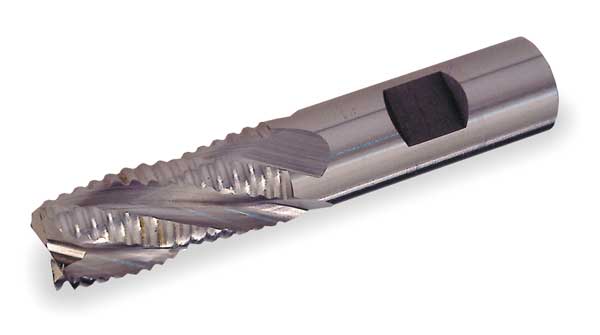 4-Flute Cobalt 8% Coarse Square Single Roughing End Mill Cleveland RG8 Bright 1/2