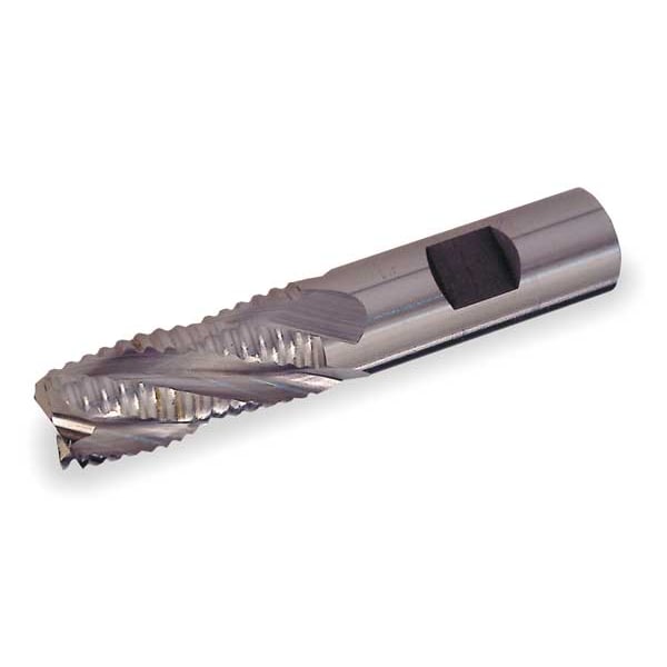 4-Flute Cobalt 8% Fine Square Single Roughing End Mill Cleveland RG6 Bright 3/8
