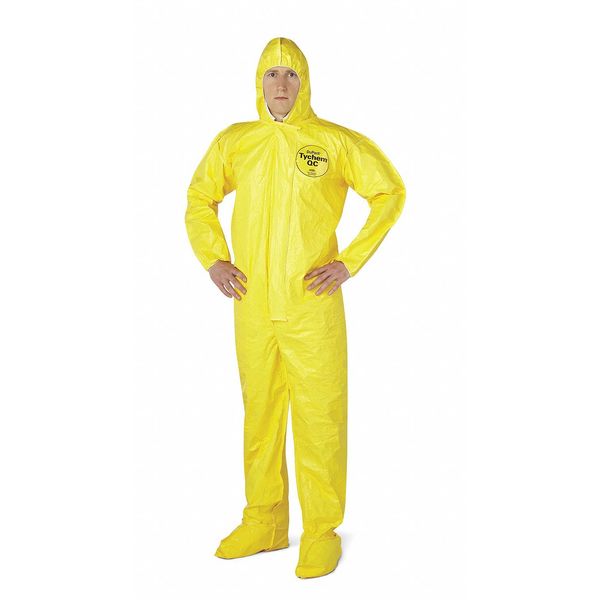 Tychem 2000 Hooded Coveralls, L, PK4