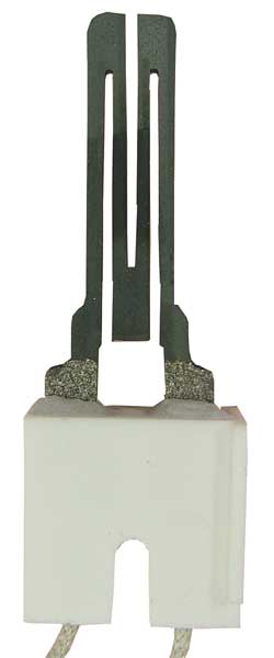 Hot Surface Igniter, LP/NG, 120V AC, 3 1/4 in L., Silicon Carbide, Brackets and Hardware