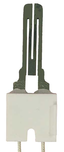 Hot Surface Igniter, LP/NG, 120V AC, 3 5/16 in L., Silicon Carbide, Brackets and Hardware