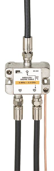 Cable Splitter, 2-Way, F-Type, 2.3 GHz