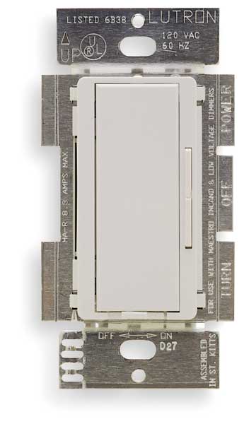 Lighting Dimmer, 120V, White, Rocker