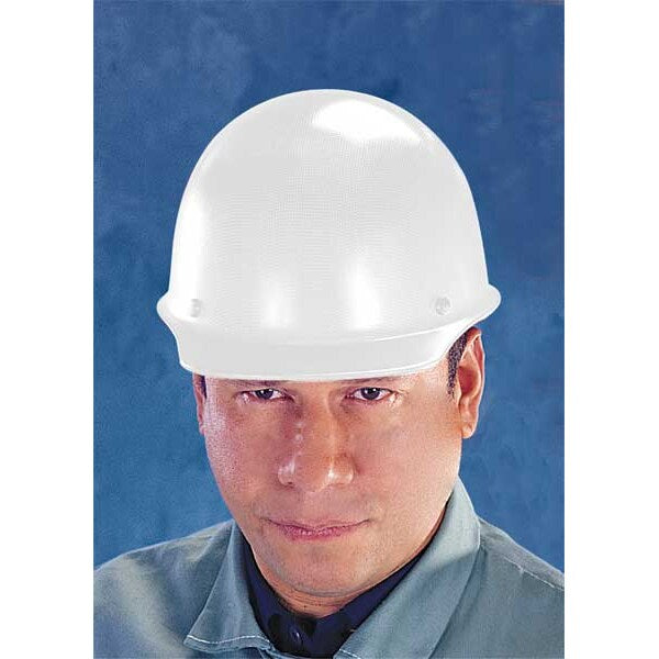 Front Brim Hard Hat, Type 1, Class G, Ratchet (4-Point), White