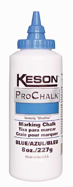 Marking Chalk Refill, Blue, 8 Oz