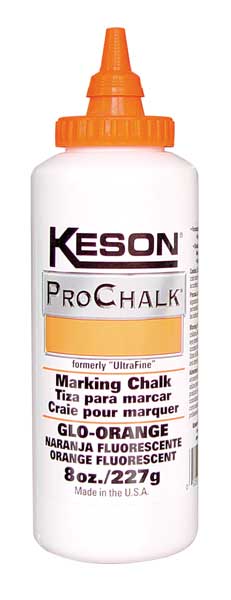 Marking Chalk Refill, Orange, 8 Oz