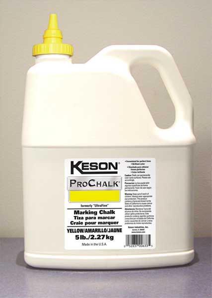 Marking Chalk Refill, Yellow, 5 Lb