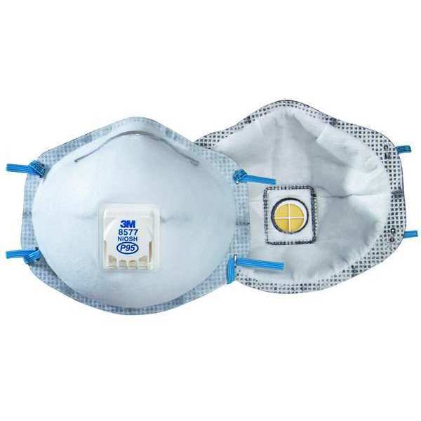 P95 Disposable White Particulate Respirator w/ Valve 10pk.