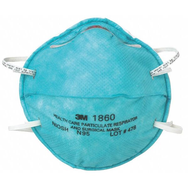 N95 Disposable Healthcare Respirator, Universal, Green, PK20
