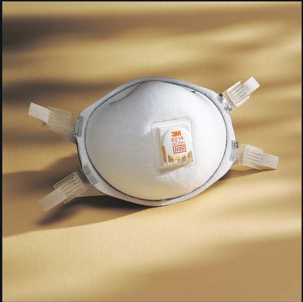 N95 Disposable Respirator w/ Valve, Universal, White, PK10