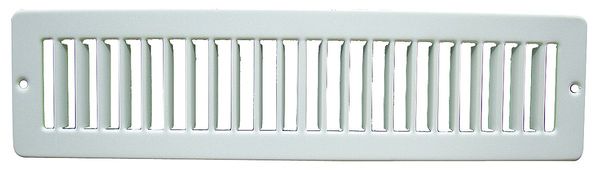 Toe Space Grille, 2 X 12, White, Steel