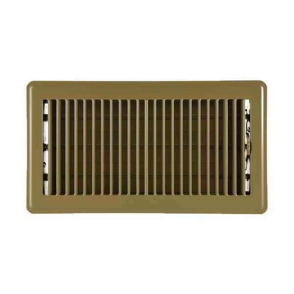 Floor Register, 6 X 12, Brown, Steel
