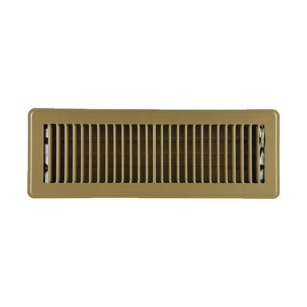 Floor Register, 4 X 14, Brown, Steel