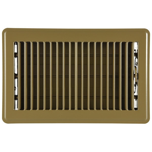 Floor Register, 6 X 10, Brown, Steel