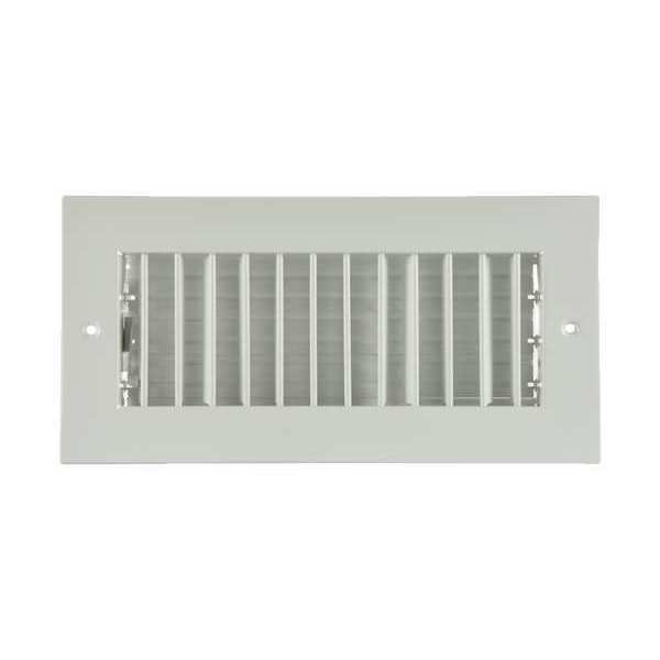 Sidewall/Ceiling Register, 4 X 10, White, Steel