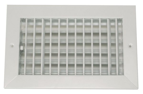 Sidewall/Ceiling Register, 8 X 8, White, Steel
