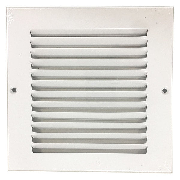 Return Air Grille, 6 X 6, White, Steel