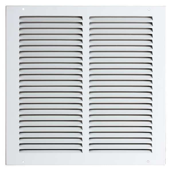 Return Air Grille, 10 X 10, White, Steel