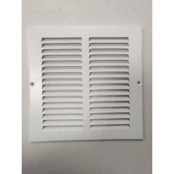 Return Air Grille, 8 X 8, White, Steel