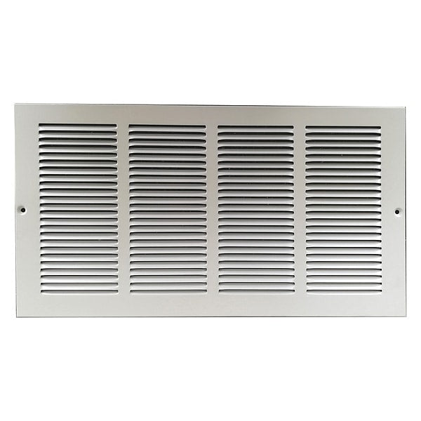 Return Air Grille, 8 X 24, White, Steel