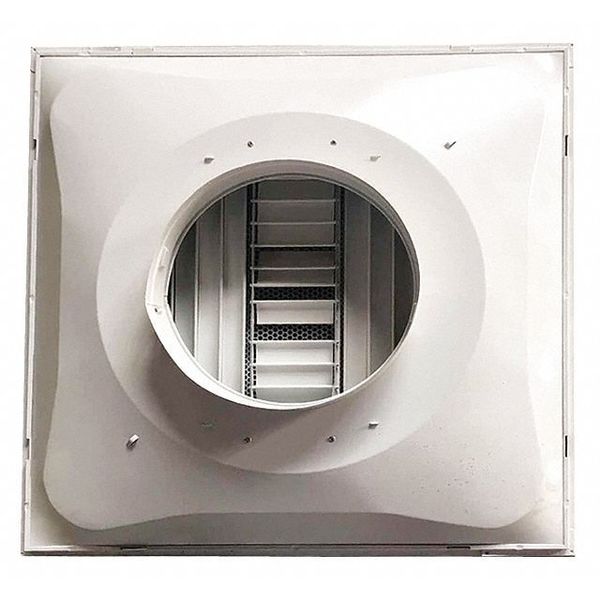10 in Square Perforated Ceiling Tile Diffuser, White
