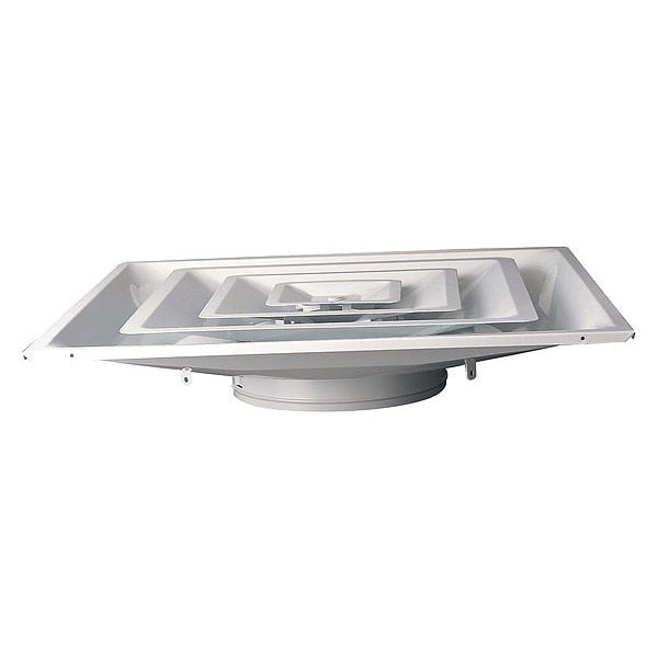 6 in Square 3 Cone Ceiling Diffuser, White